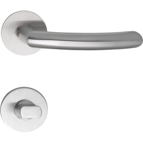 Marchesi rozettás kilincsgarnitúra HELSINKI lapos rozettás kerek WC rozsdamentes matt