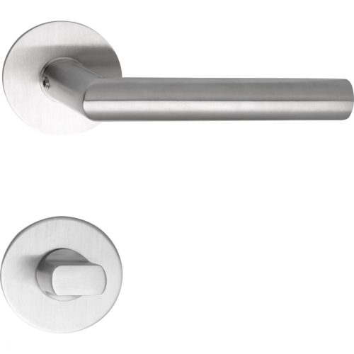 Marchesi rozettás kilincsgarnitúra NORWEGEN lapos rozettán WC rozsdamentes matt