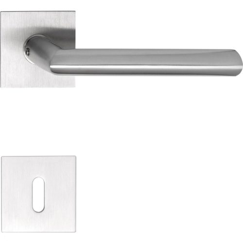 Marchesi fogantyúgarnitúra SOLIDO GLASGOW lapos rózsán szögl. BB szatinált nemesacél