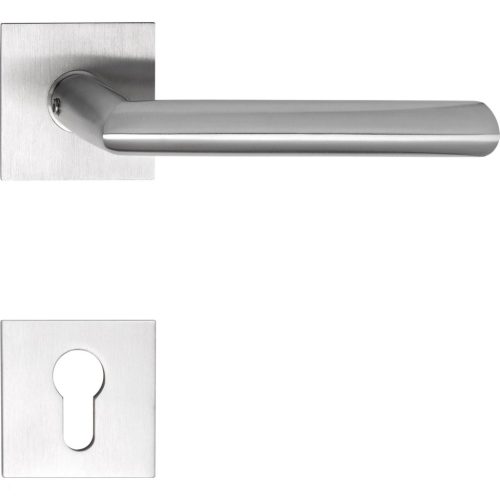 Marchesi fogantyúgarnitúra GLASGOW lapos rozettaszögl. PZ nemesacél