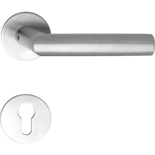 Marchesi rozettás kilincsgarnitúra VADUZ lapos rozettán PZ matt nemesacél