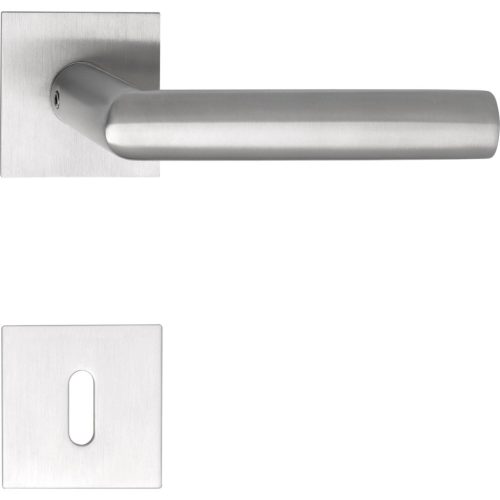 Marchesi rozettás kilincsgarnitúra VADUZ lapos rozettás szögletes BB rozsdamentes matt