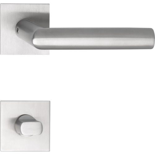 Marchesi rozettás kilincsgarnitúra VADUZ lapos rozettás szögletes WC rozsdamentes matt