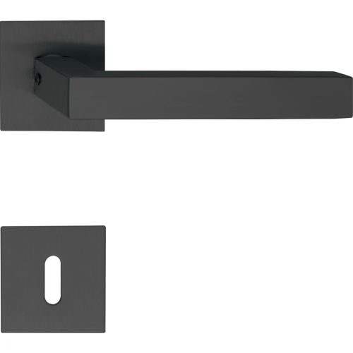 Marchesi laposrozettás kilincsgarnitúra MALMÖ BB szögletes fekete