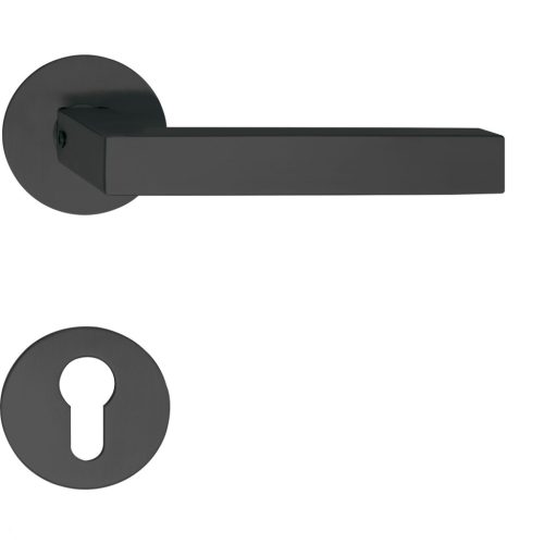 Marchesi rozettás kilincsgarnitúra MALMÖ lapos rozettás kerek PZ fekete