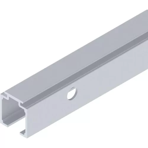 SOLIDO 100 futósín oldalfurattal 1800 mm ezüst eloxált