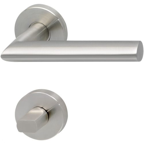 Solido rozettás kilincsgarnitúra GLASGOW DIN WC 38 - 45 nemesacél matt