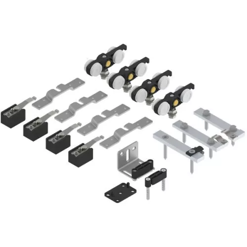 SOLIDO 100 teleszkópos szerelvénykészlet 2 szárnyú fához futósín nélkül