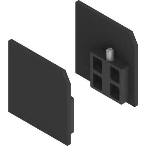 SOLIDO 100 takarósapka készlet falra szerelhető profilhoz ezüst eloxálva