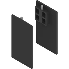   SOLIDO 100/HELM takarósapka szett fa/üveg előlaphoz egyold. fali  matt fek.