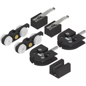   SOLIDO 100 üveg tolóajtó vasalat pontrögzítés 12-1276 mm vezető matt fekete