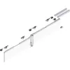 SOLIDO 100 teleszkópos vasalat üveg 2-szárnyú sín nélküli vezető ezüst