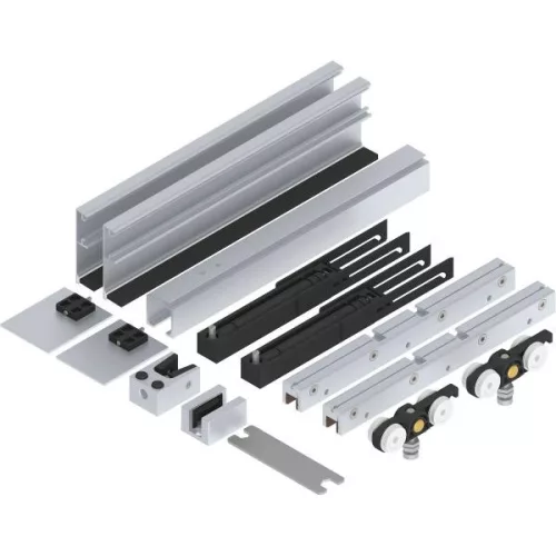 SOLIDO 100 vasalatszett üveg fékkel futósín  2500 mm ezüst