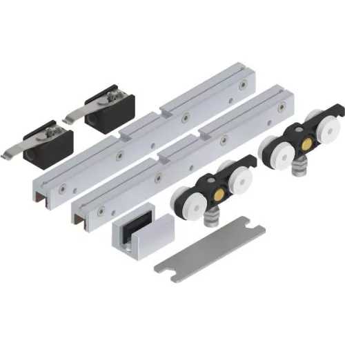 SOLIDO 100 vasalat üveghez futósín nélkül padlóvezetővel ezüst