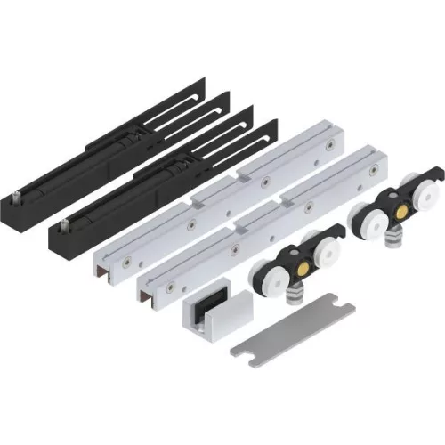 SOLIDO 100 vasalatszett üveg fékkel padlóvezető ezüst