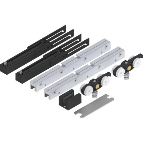 SOLIDO 100 vasalatszett üveg fékkel padlóvezető matt fekete