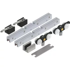   SOLIDO 100 vasalat üveghez futósín nélkül padlóvezetővel nemesacélhatás