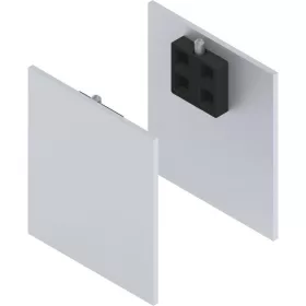   SOLIDO 100 fedőlapkészlet műszaki panel falra szerelhető ezüst eloxált