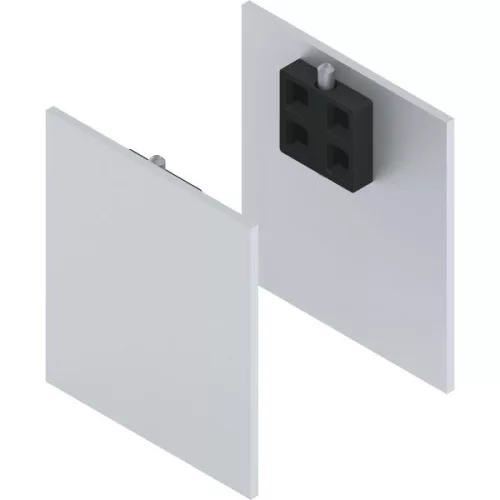 SOLIDO 100 fedőlapkészlet műszaki panel falra szerelhető ezüst eloxált