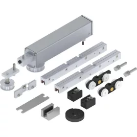   SOLIDO ECO tolóajtó meghajtószett 1-sz.üvegajtóhoz ESG/VSG 8-1076mm 80kg ezüst