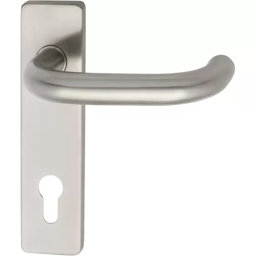 Grundmann rövidpajzsos kilincsgarnitúra GEOS 1754/D52K FH PZ 88 mm 38-43 nemesacél matt