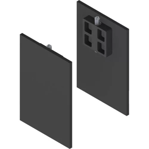 SOLIDO 100/HELM takarósapka szett előlap fa/üveg távtartó profillal 9 feketematt