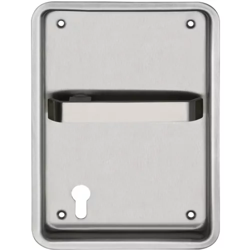 Tornaterem-vasalat 170 x 240 mm jobbos PZ 72 mm stift 9 mm matt nemesacél