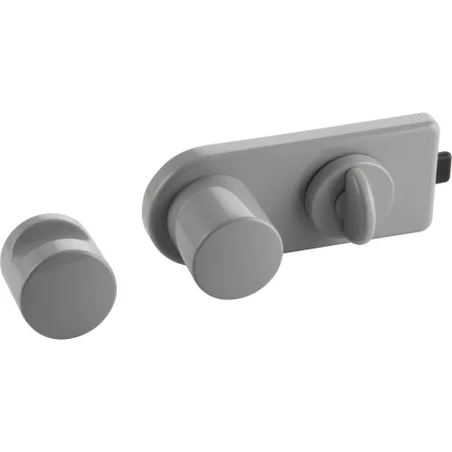 Válaszfal-retesz zárretesszel szürke