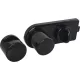 Válaszfal-retesz zárretesszel fekete