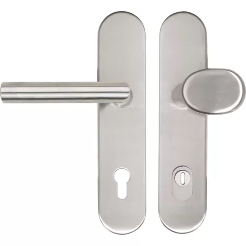 Marchesi Biztonsági hosszúpajzsos kilincsgarnitúra GEHRUUNG PZ 92 magvédett Nemesacél RC2