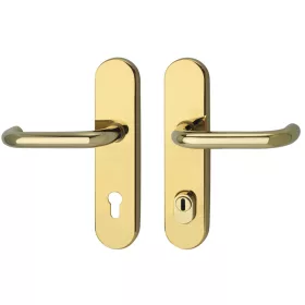   Marchesi hosszúpajzsos Biztonsági kilincsgarnitúra HARMONIE PZ 88 cilinder védővel sárgarézszínű