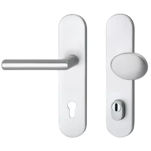 Marchesi hosszúpajzsos Biztonsági váltógarnitúra GEHRUNG PZ 88 cilinder védővel ezüst