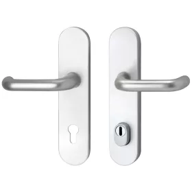   Marchesi hosszúpajzsos Biztonsági kilincsgarnitúra HARMONIE PZ 88 cilinder védővel ezüst