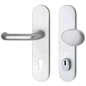   Marchesi hosszúpajzsos Biztonsági váltógarnitúra HARMONIE PZ 88 cilinder védővel ezüst