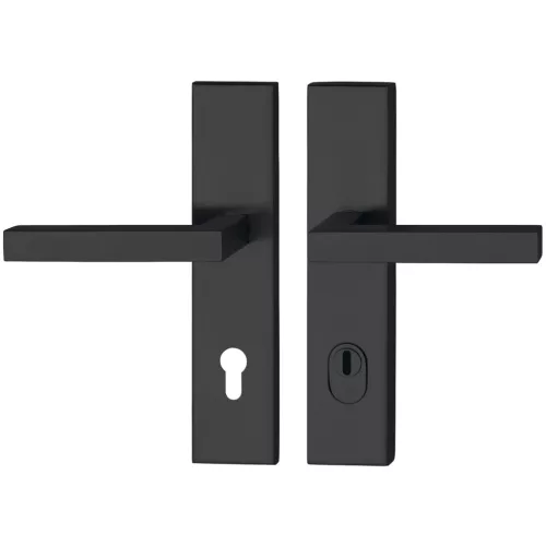 Marchesi hosszúpajzsos Biztonsági kilincsgarnitúra MALMÖ PZ 88 magvédett fekete