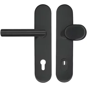   Marchesi Biztonsági hosszúpajzsos kilincsgarnitúra GEHRUUNG PZ 92 magvédett rm fekete