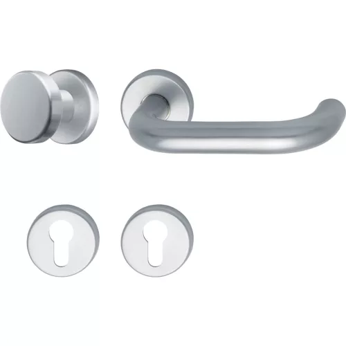 Grundmann tűzgátló rozettás váltógarnitúra 1754/D70M PZ stift 9 ajtóv. 59-63 ezüst