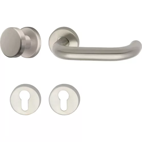 Grundmann tűzgátló rozettás váltógarnitúra WG 1754/D70M PZ stift 9 ajtóv. 59-63 rozsdame.acél