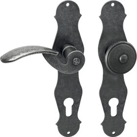   Halcö hosszúpajzsos váltógarnitúra STUBAI balos fekete világos passzivált