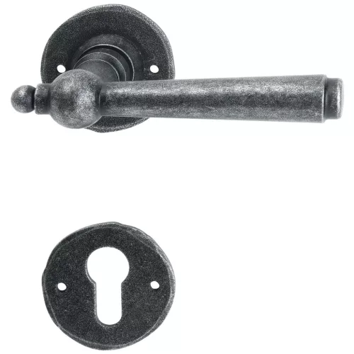Halcö kilincsgarnitúra FULP - rozettás PZ ajtóv.-50 fekete passzivált