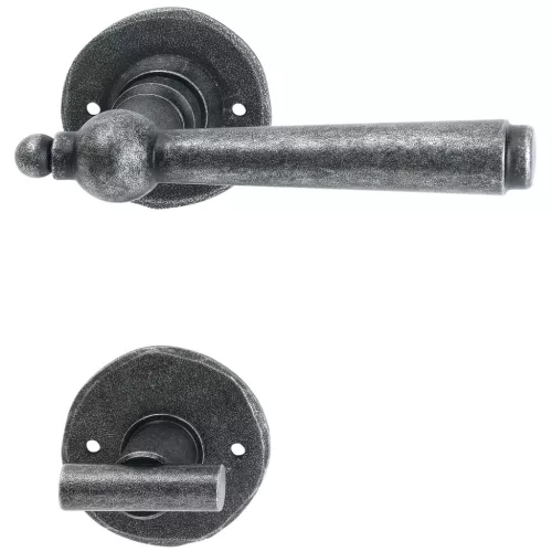 Halcö kilincsgarnitúra FULP - rozettás WC ajtóv.-50 fekete passzivált