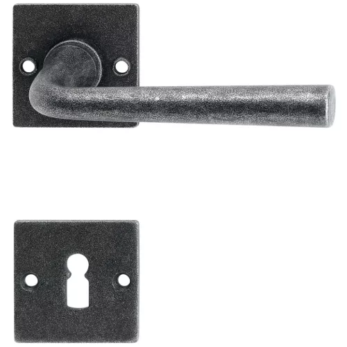 Halcö kilincsgarnitúra SÖLL - rozettás BB ajtóv.-50 fekete passzivált