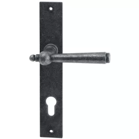   Halcö hosszúpajzsos kilincsgarnitúra FULP - PZ 88 ajtóv.50 fekete passziv.