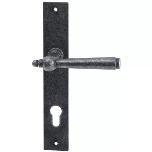 Halcö hosszúpajzsos kilincsgarnitúra FULP - PZ 88 ajtóv.50 fekete passziv.