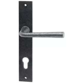   Halcö hosszúpajzsos kilincsgarnitúra SÖLL - PZ 88 ajtóv.50 fekete passziv.