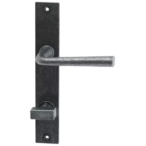 Halcö hosszúpajzsos kilincsgarnitúra SÖLL WC 90 ajtóv.50 fekete passzivált