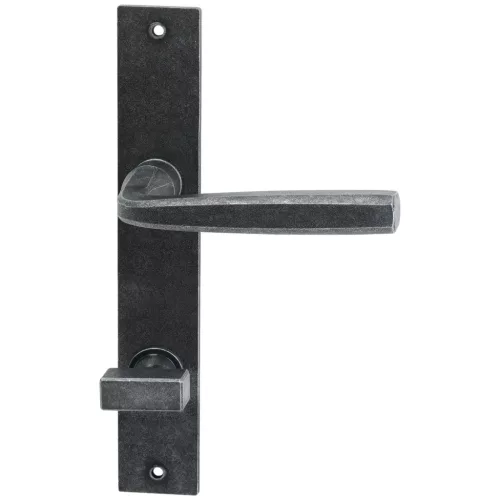 Halcö hosszúpajzsos kilincsgarnitúra WC 90 ajtóv.50 fekete passzivált