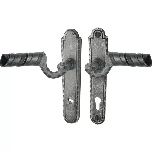 Halcö biztonsági kilincskészlet RIED PZ 88 horganyzott fekete passzivált