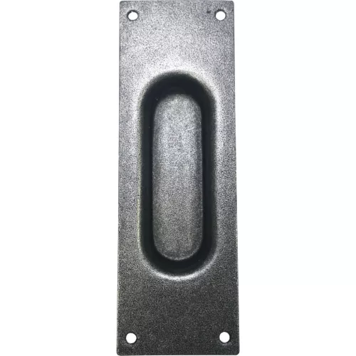 Kagylófogantyú 40x120mm egyenes horganyzott fekete világos passzivált