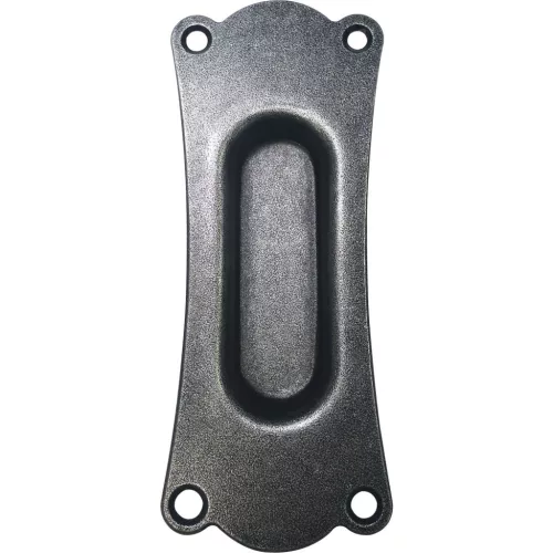 Kagylófogantyú 40x120mm ívelt horganyzott fekete világos passzivált